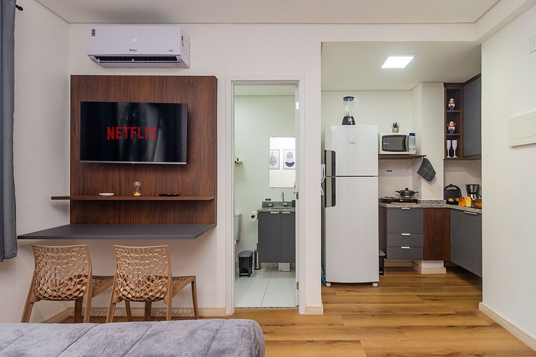 Studio Prime | Wi-Fi, Piscina, Academia e AC - SBC