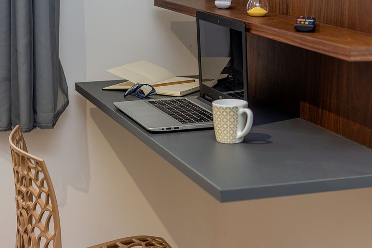 Studio Prime | Wi-Fi, Piscina, Academia e AC - SBC