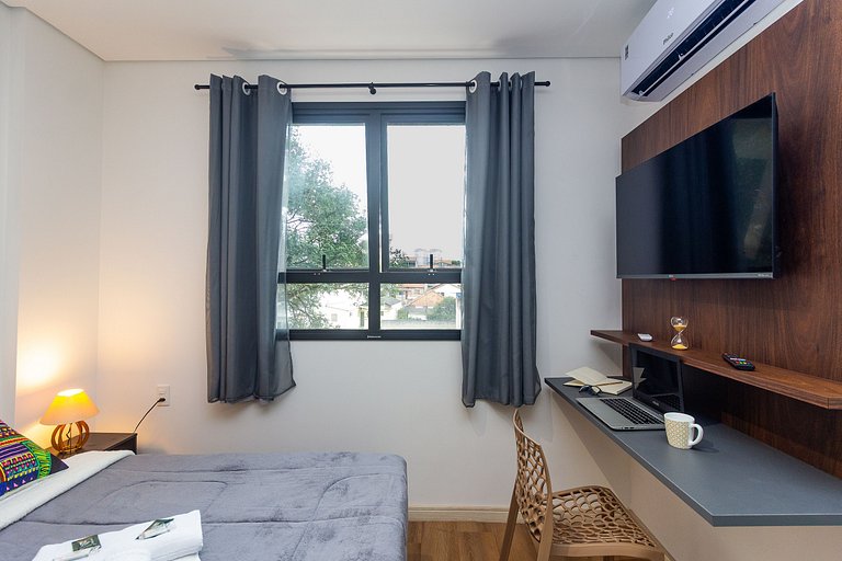 Studio Prime | Wi-Fi, Piscina, Academia e AC - SBC
