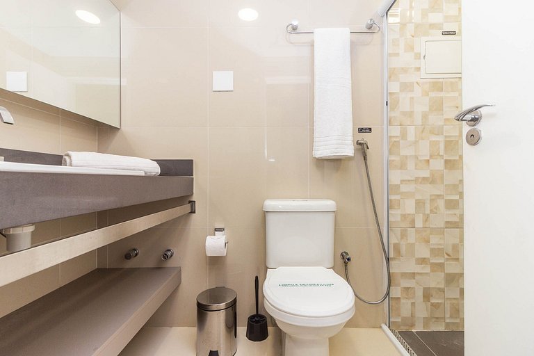 Apê Triplo SBC c/ Piscina + Vista + A/C e Wi-Fi