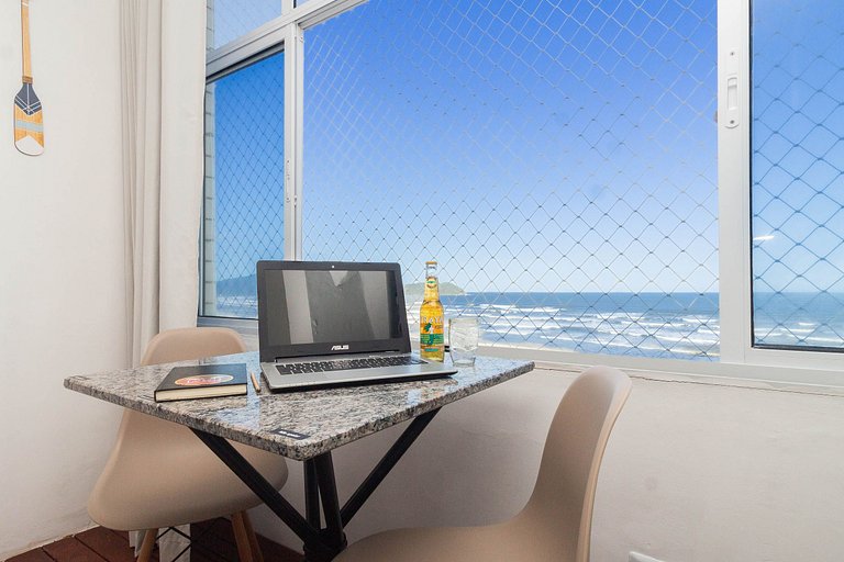 Pé na Areia c/ Vista Mar, Ar e Wi-Fi | Guilhermina