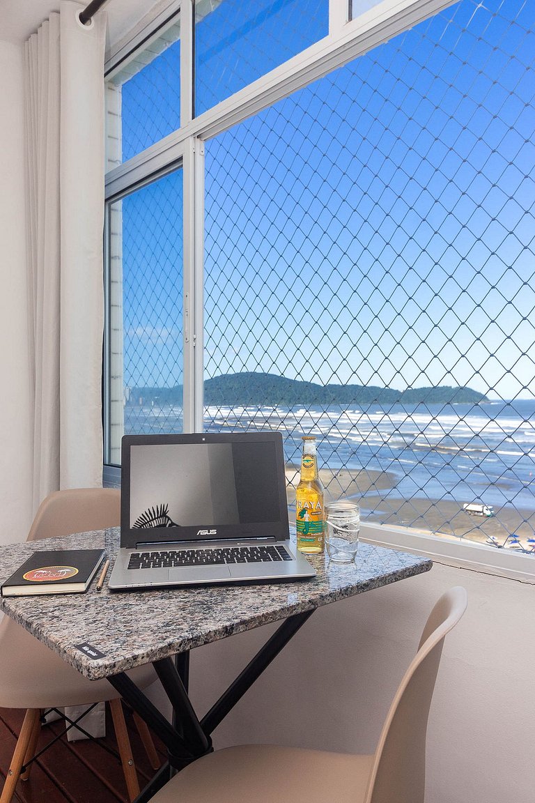 Pé na Areia c/ Vista Mar, Ar e Wi-Fi | Guilhermina