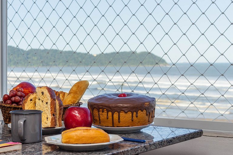 Pé na Areia c/ Vista Mar, Ar e Wi-Fi | Guilhermina
