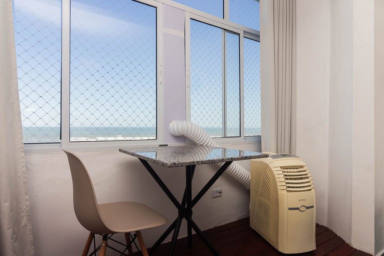 Pé na Areia c/ Vista Mar, Ar e Wi-Fi | Guilhermina
