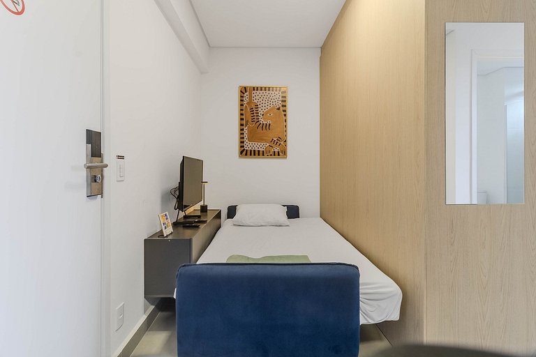 Studio Centro SBC | Lazer completo + AC + Wi-Fi