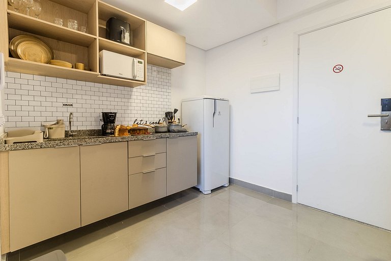 Studio Centro SBC | Lazer completo + AC + Wi-Fi