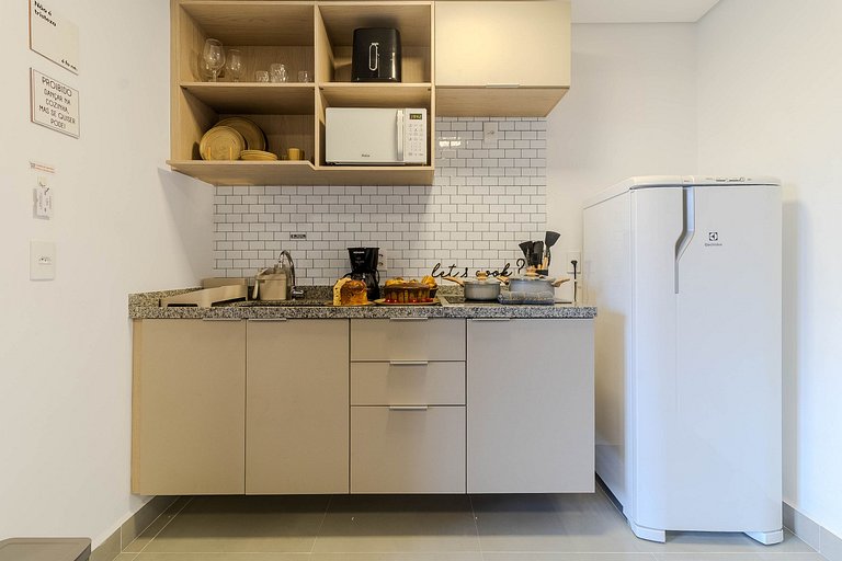 Studio Centro SBC | Lazer completo + AC + Wi-Fi