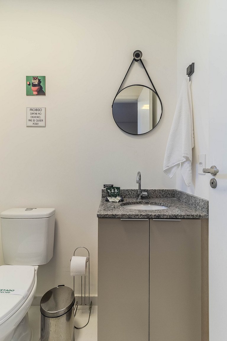 Studio Centro SBC | Lazer completo + AC + Wi-Fi