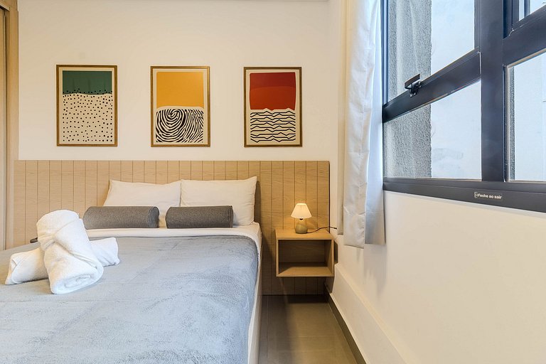 Studio Centro SBC | Lazer completo + AC + Wi-Fi