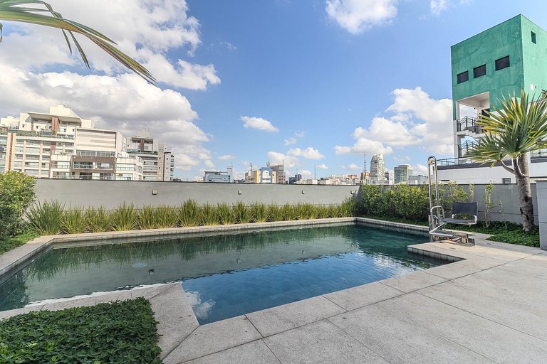 Studio c/ Piscina perto do Metrô e da Av. Paulista